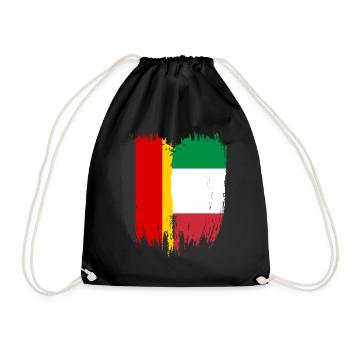 Germany Flag Italy - Drawstring Bag - black - Front