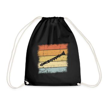 Flute - Drawstring Bag - black - Front