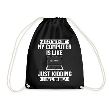 Programmeur Programmation Ordinateur Développeur Pc - Sac de sport léger - noir - Devant