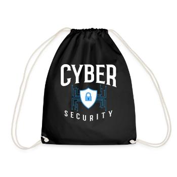 Cyber Security Information Computer Sicherheit - Turnbeutel - Schwarz - Vorne