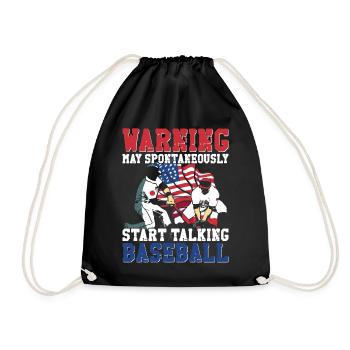Baseball Fan Vintage American Flag - Turnbeutel - Schwarz - Vorne