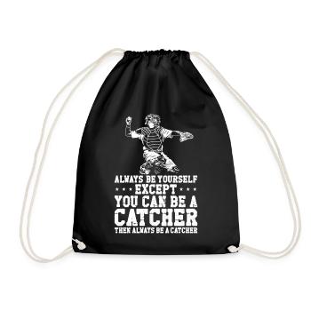 Baseball Fan Catcher Vintage - Turnbeutel - Schwarz - Vorne