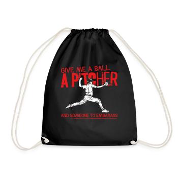 Baseball Fan Pitcher Vintage Donner - Sac de sport léger - noir - Devant