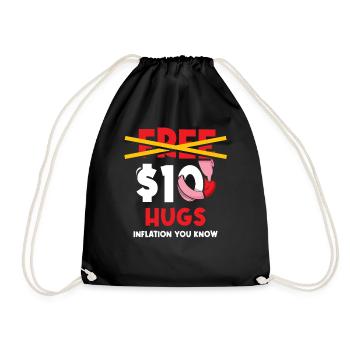 Stagflation d’inflation gratuite de 10 $ - Sac de sport léger - noir - Devant