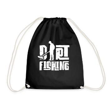 Dirt Fishing Metal Detecting Metalldetektion - Turnbeutel - Schwarz - Vorne
