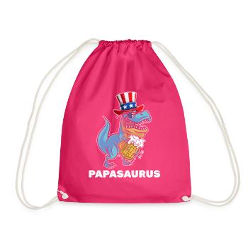 Journée patriotique Papa Dinosaure 4 juillet Dino - Sac de sport léger - fuchsia - Devant