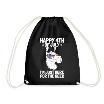 Joyeux 4 juillet, je suis juste ici pour la bière - Sac de sport léger - noir - Devant
