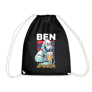 Ben Drankin Funny Benjamin Quote Beer 4th Of July - Turnbeutel - Schwarz - Vorne