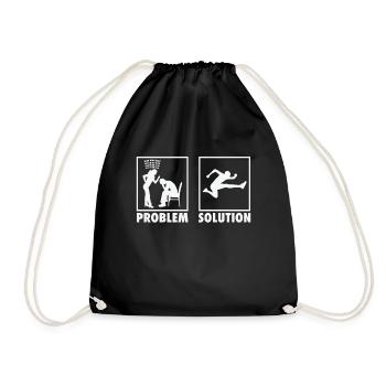 Athletics Athletes Statement Problem Solution. - Drawstring Bag - black - Front