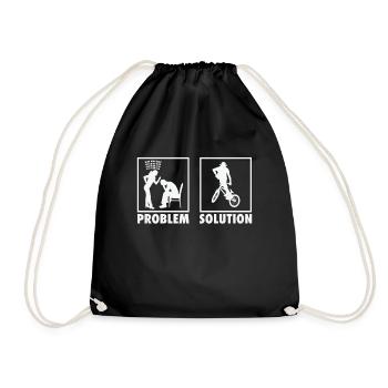 BMX Bikers Statement Problem Solution. - Turnbeutel - Schwarz - Vorne