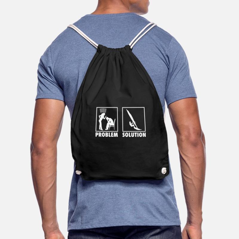 Windsurfing Windsurfer Statement Problem Solution. Drawstring Bag