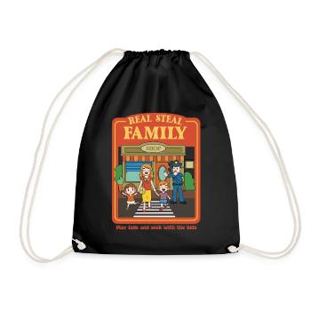 Shitty Johnny- Let's Shop For Another Baby - Drawstring Bag - black - Front