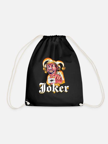 Joker Karte Orange - Turnbeutel - Schwarz