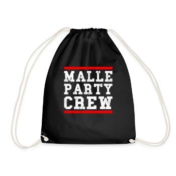 Malle Party Crew - Turnbeutel - Schwarz - Vorne