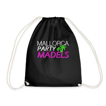 Mallorca Party Mädels - Turnbeutel - Schwarz - Vorne