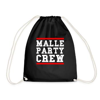 Malle Party Crew - Turnbeutel - Schwarz - Vorne