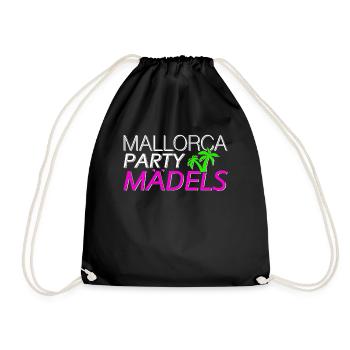 Mallorca Party Mädels - Turnbeutel - Schwarz - Vorne