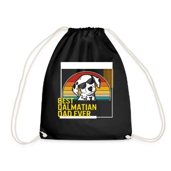 Bestes dalmatinisches Vater-T-Shirt aller Zeiten - Turnbeutel - Schwarz - Vorne