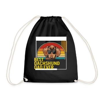 Meilleur T-Shirt Teckel Papa Jamais - Sac de sport léger - noir - Devant