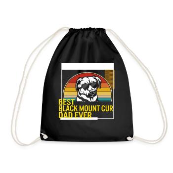 Meilleur t-shirt noir Mount Cur Dad Ever - Sac de sport léger - noir - Devant