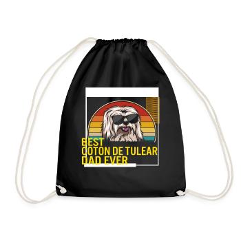 Meilleur Coton De Tulear Dad Ever T Shirt - Sac de sport léger - noir - Devant