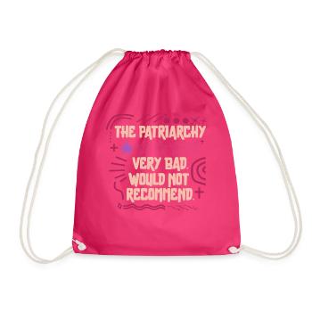 Feministisches Hemd, The Patriarchy Review Sehr schlecht - Turnbeutel - Fuchsia - Vorne
