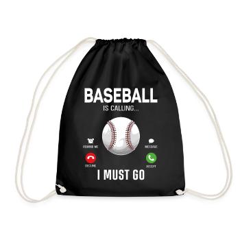 Baseball Fan Phone Display - Turnbeutel - Schwarz - Vorne