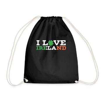 J’adore l’Irlande Irish St. Patrick’s Day - Sac de sport léger - noir - Devant