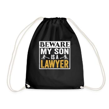 Attention Mon fils est avocat avocat - Sac de sport léger - noir - Devant