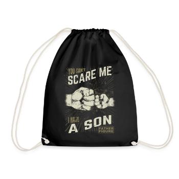 Father and Son - Fist bump Father Figure for Fathers - Drawstring Bag - black - Front