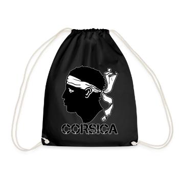 Corsica Drapeau Tête de Maure - Sac de sport léger - noir - Devant