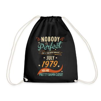 Personne n’est parfait né en juillet 1979 - Sac de sport léger - noir - Devant