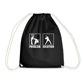 Baseball Baseball Players Statement Problem - Turnbeutel - Schwarz - Vorne