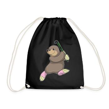 Mole Field Hockey Field Hockey Stick - Drawstring Bag - black - Front