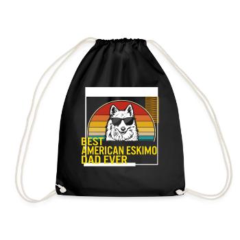 Meilleur t-shirt américain Eskimo Dad Ever - Sac de sport léger - noir - Devant