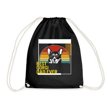 Meilleur t-shirt Corgi Dad Ever - Sac de sport léger - noir - Devant