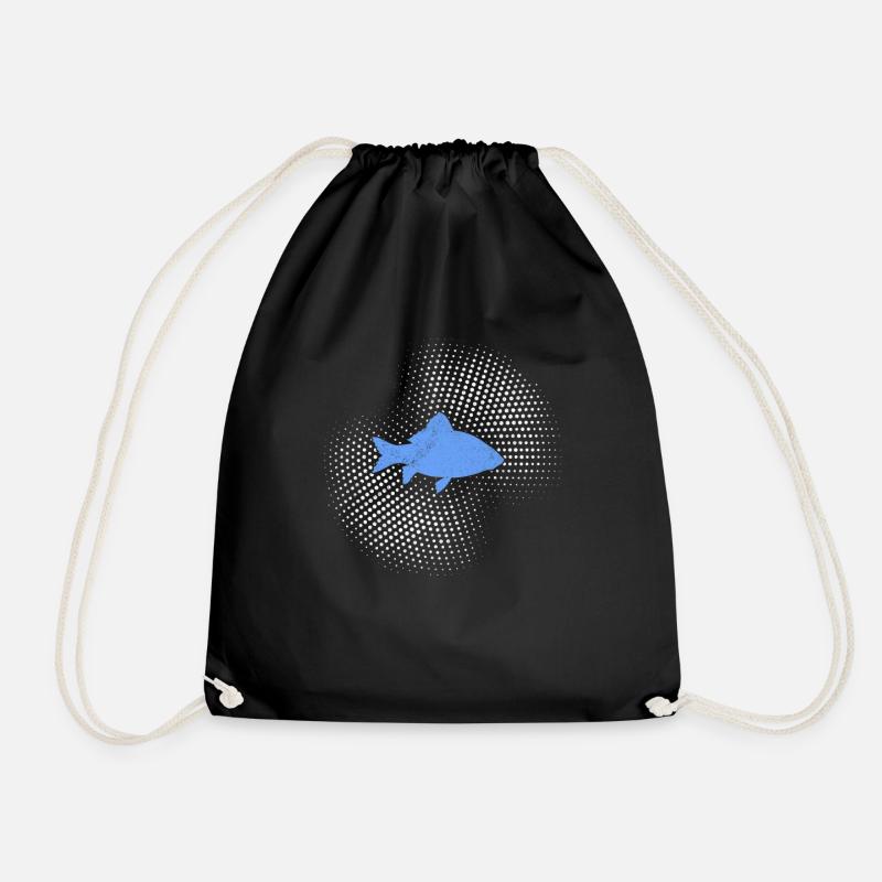 Fisch - Turnbeutel - Schwarz