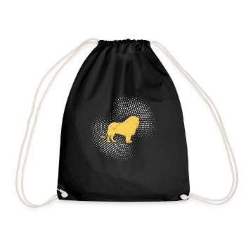 Lion - Drawstring Bag - black - Front
