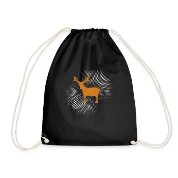 Elk - Drawstring Bag - black - Front
