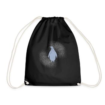 Pinguin - Turnbeutel - Schwarz - Vorne