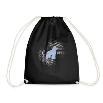 Caniche - Sac de sport léger - noir - Devant