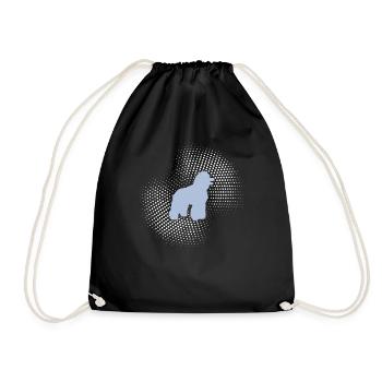 Caniche - Sac de sport léger - noir - Devant