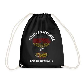 Espana Deutschland Spanier Spanisches Spanien - Turnbeutel - Schwarz - Vorne