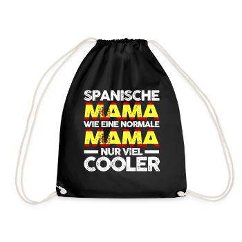 Spanierin Spanienische Mama Spanien Mutter Espana - Turnbeutel - Schwarz - Vorne