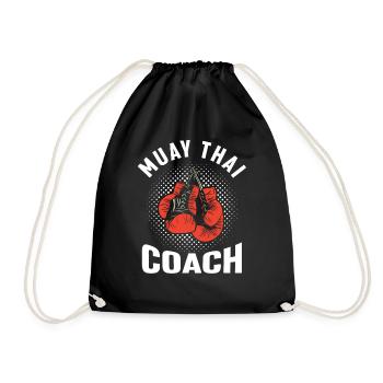Muay Thai Trainer Kämpfer Kampfsport Kampf - Turnbeutel - Schwarz - Vorne