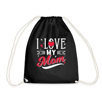 J’aime ma maman maman maman fête des mères - Sac de sport léger - noir - Devant