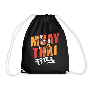 Muay Thai Warrior Fighter Martial Arts Martial Arts Martial Arts - Drawstring Bag - black - Front