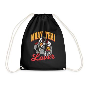 Muay Thai Lover Martial Arts Martial Arts Fighting Fighter - Drawstring Bag - black - Front