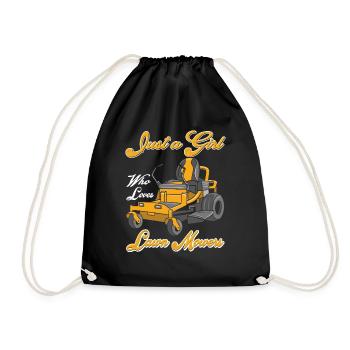 Just a Girl Who Loves Lawn Mowers Lawn Care - Drawstring Bag - black - Front