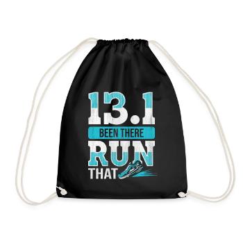13.1 Been There Run That - Coureur de semi-marathon - Sac de sport léger - noir - Devant